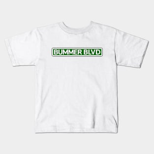 Bummer Blvd Street Sign Kids T-Shirt